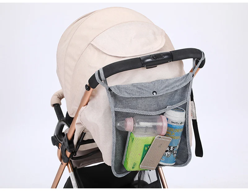 34x30cm Baby Stroller Storage Mesh Bag Large Capacity Diaper Bags Net Pocket Nappy Storage Organizer Carriage Bag Holder BB3127 (6)