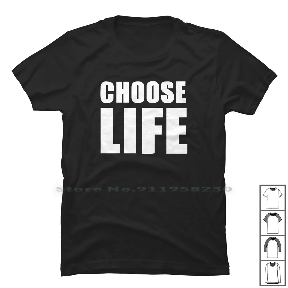 Scegli La Vita Wham Retro Anni '80 T Shirt 100% Cotone Humor Tage Geek Ham Gym Age 80S Ny Me Am Funny Anime