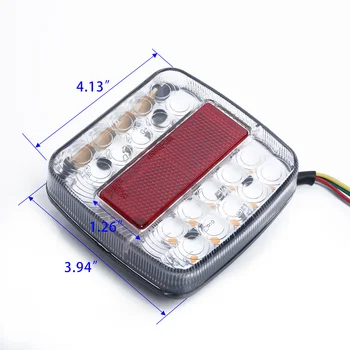 

DC 12V Light 2Pcs Lamp Set Bright LED License Plate Truck Trailer ABS Tail Reverse Indicator