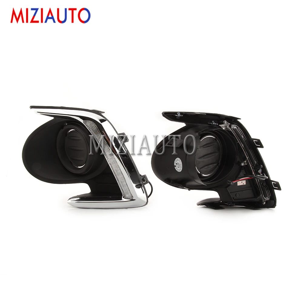 MIZIAUTO DRL для Mitsubishi Attrage Mirage G4 2012 2013 Светодиодный дневной ходовой светильник, противотуманная фара с указателем поворота