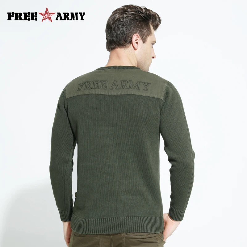 FreeArmy New Casual Men's Sweater O-Neck Slim Fit Knittwear Mens Sweaters Pullovers Homme Winter Thick Clothing M-3XL B003