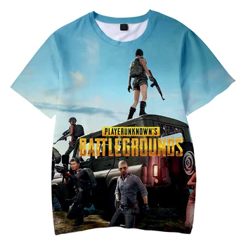 

Rholycrown fashion brand children's clothing T-shirt printing PUBG 3D Harajuku boy / girl 3D T-shirt hot sale PUBG kid T-shirt