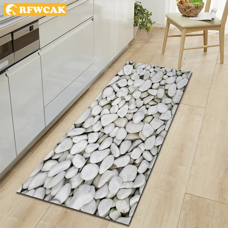 RFWCAK, 3D Рисунок, кухонный Коврик для пола, коврик для двери, для гостиной, нескользящий ковер, впитывающий, для кухни, коврик для ванной, для туалета, домашний декор
