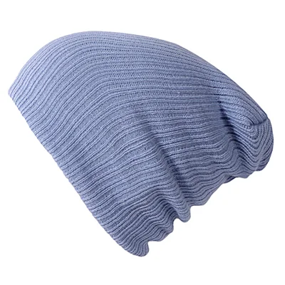 Light Gray Осенне-зимняя однотонная полосатая шапка, шапка бини, теплая вязаная шапка, наушники, шерстяная шапка - Цвет: Light Gray