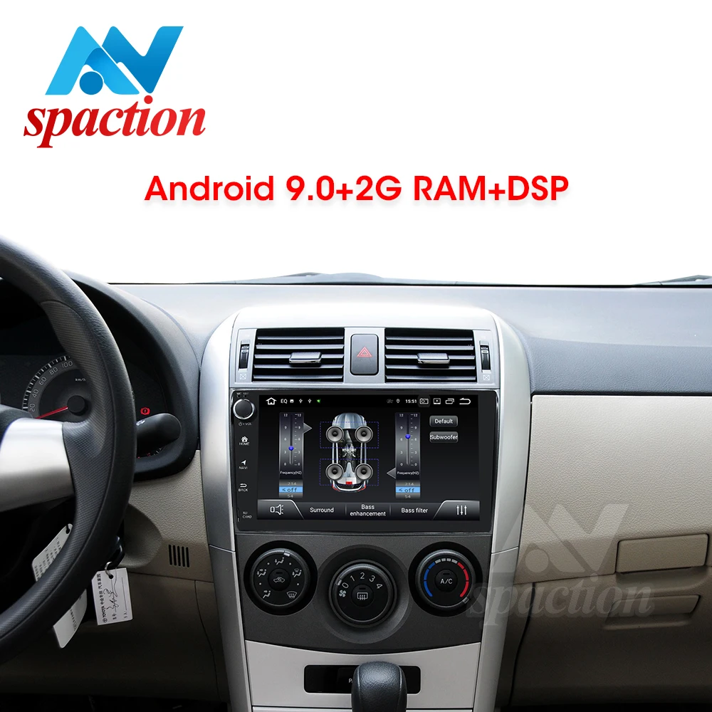 Anspaction Android 9 0 автомобильный dvd для Toyota corolla E140 E150 2007 2008 2009 2010 2011 2012 радиоприемник