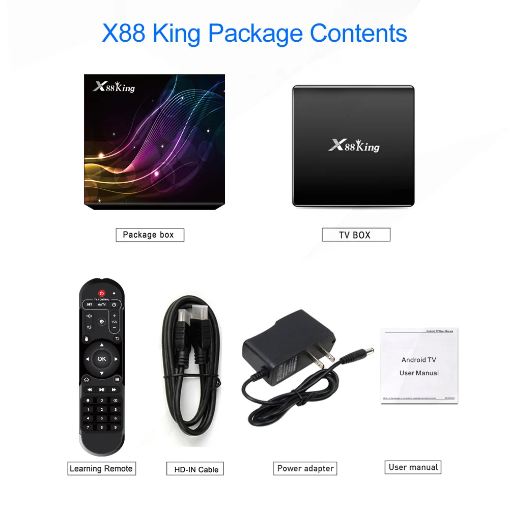 4GB 128G X88 King Amlogic S922X ТВ приставка Android 9,0 Поддержка двойной Wifi BT5.0 1000M 4K 60fps USB3.0 Google Play Netflix Youtube 4K