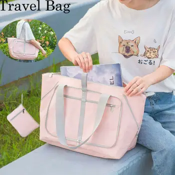 

Travel Foldable Large Duffel Bag Casual Luggage Carry-On Clothes Storage Bag Waterproof Travel Outdoor Pouch Tote Bag