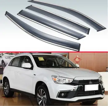 

For Mitsubishi Asx 2010-2018 Plastic Exterior Visor Vent Shades Window Sun Rain Guard Deflector 4pcs