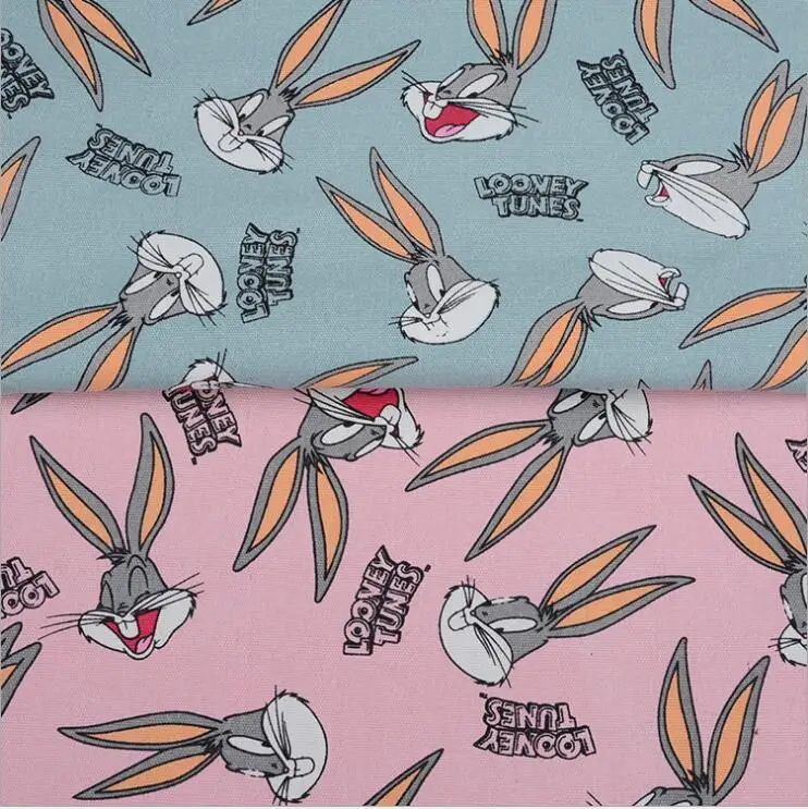 

New Printed Cotton Canvas with Rabbit Myna can be use bedding set,carpet,shower curtain,curtains diy