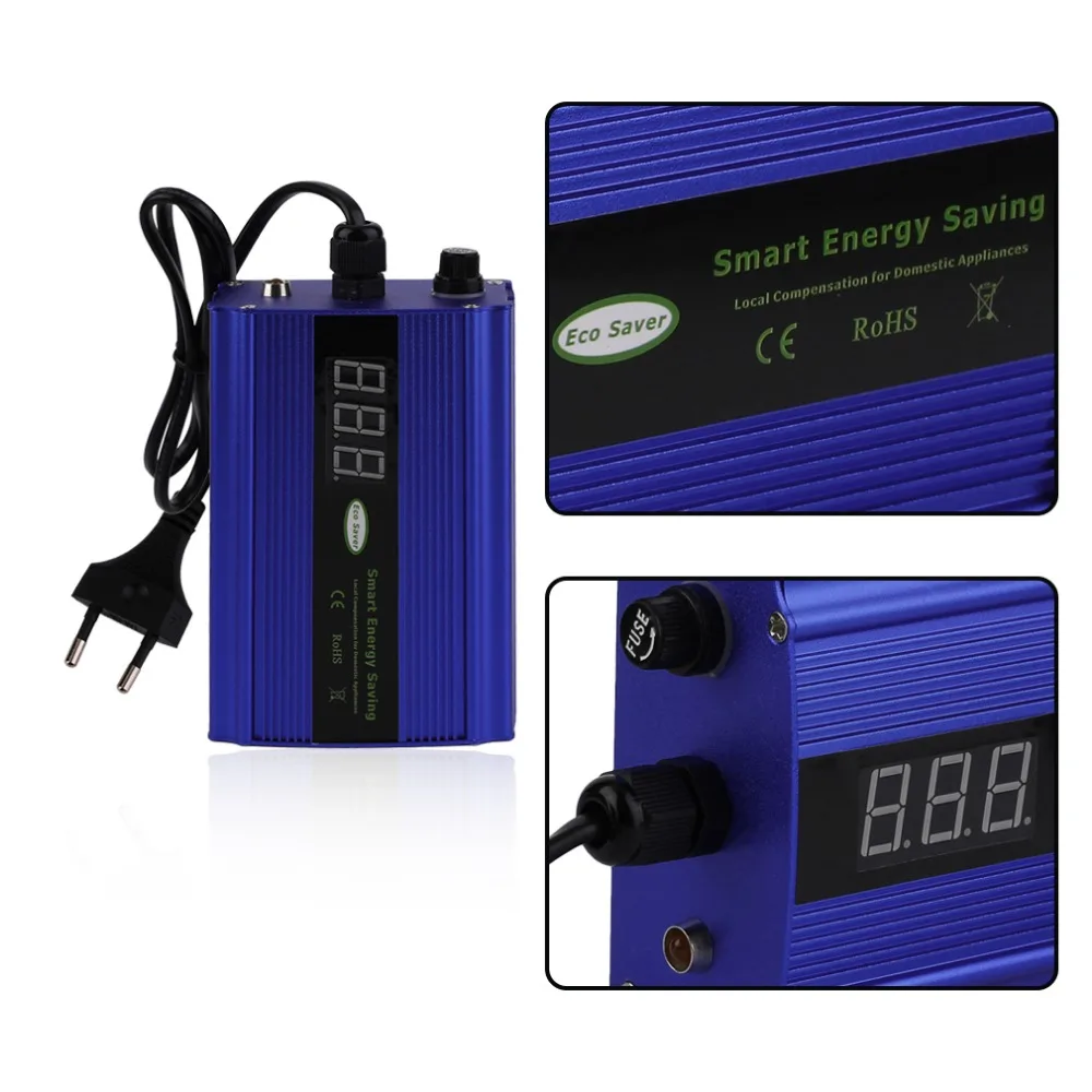 30KW/50KW Digital Voltage Power Saving Single Display Energy Box EU US AU Plug In Type Smart Electricity Saver For Home Office