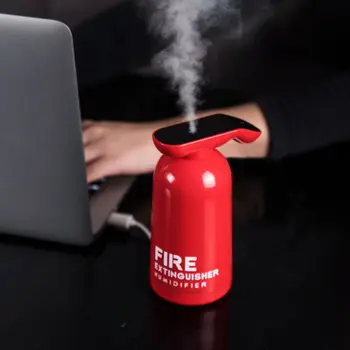 

Creative Fire Extinguisher Shape Car Air Humidifier USB Mist Maker Fogger Ultrasonic Cool Water Aroma Diffuser for Home Automobi