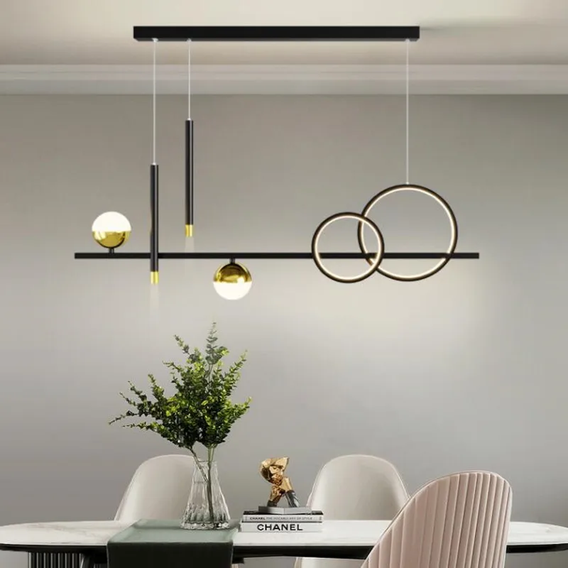 Modern Gold/black Hanging Lamp For Dining Room Bar Kitchen With Spotlight  Creative Pendant Lighting Fixture Used Over The Table - Ceiling Lights -  AliExpress