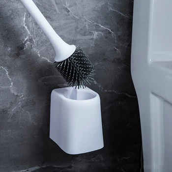 

TPR Toilet Brush Rubber Head Holder Cleaning Brush for Toilet Wall Hanging Household Floor Cleaning Bathroom Accessories