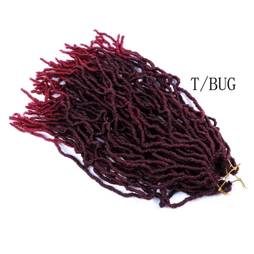 T1B/бордовый Faux locs Curly вязание крючком косички волосы для наращивания 21 прядь/упаковка Омбре синтетические косички волосы черный коричневый крючком волосы - Цвет: T1B/бордовый