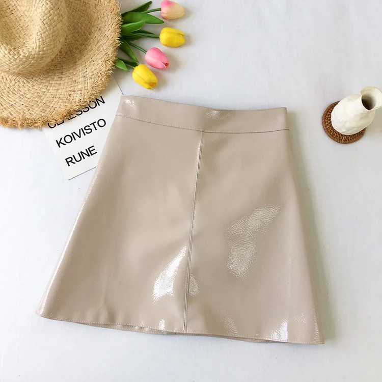 Colorfaith Новинка Женская юбка из искусственной кожи осенне-зимняя ...