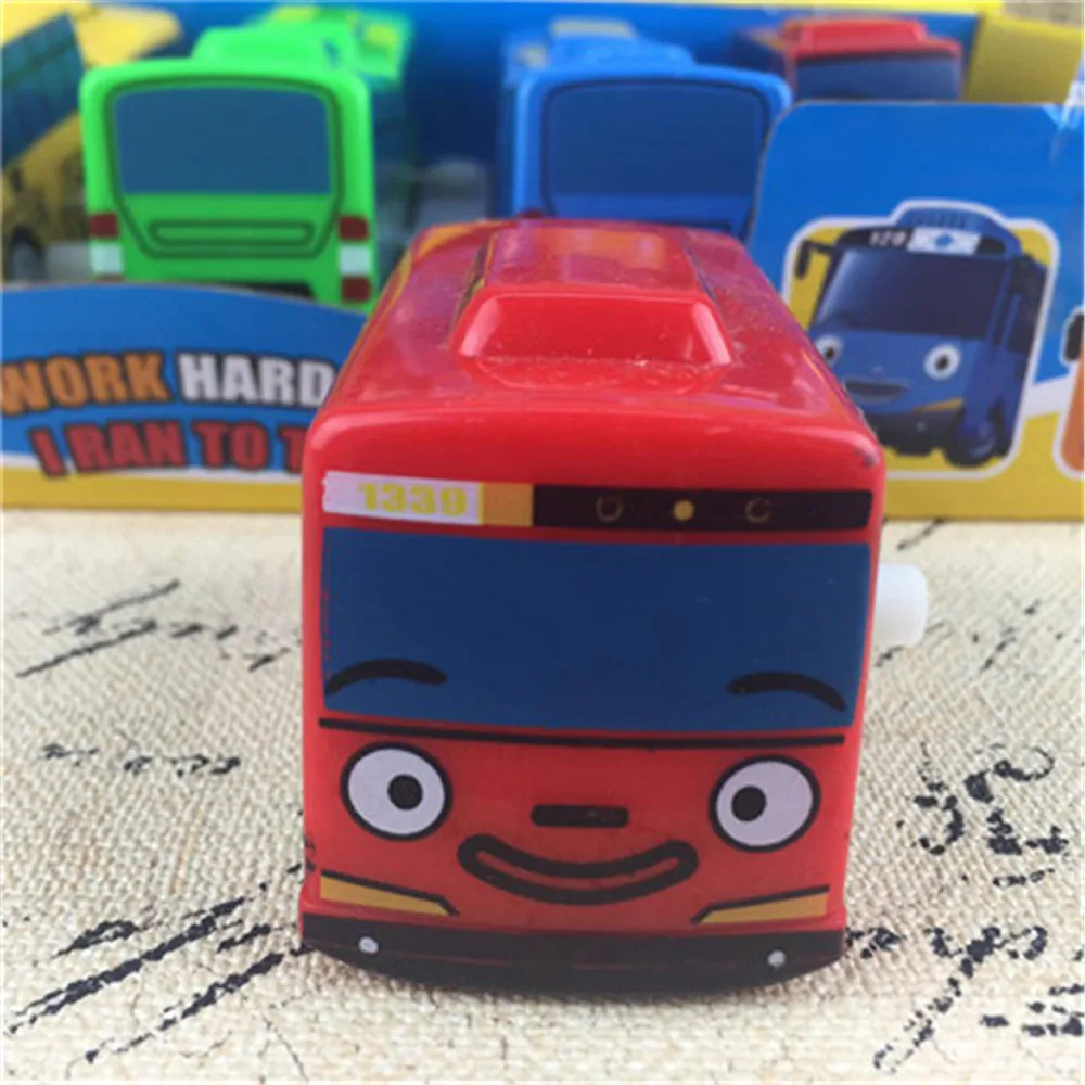 5 шт./компл. мультфильм мини автобус тайо такси обратно Дети Развивающие игрушки маленький автобус корейский аниме Модели автобусов для детей подарки на день рождения