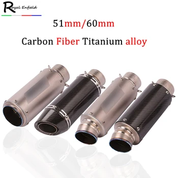 

For S1000RR CBR600RR CBR650F F5 PCX125 PCX150 F650GS FZ6 MT07 FZ07 R6 titanium alloy Motorcycle Exhaust Muffler Motorbike Escape