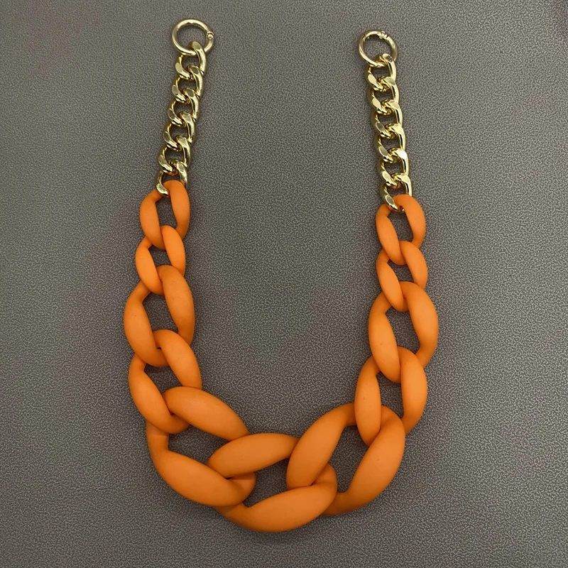 1 Pcs 60cm Detachable Women Shoulder Bag Straps Replacement Acrylic Handbags Strap Metal Chain Bands Bag Accessories