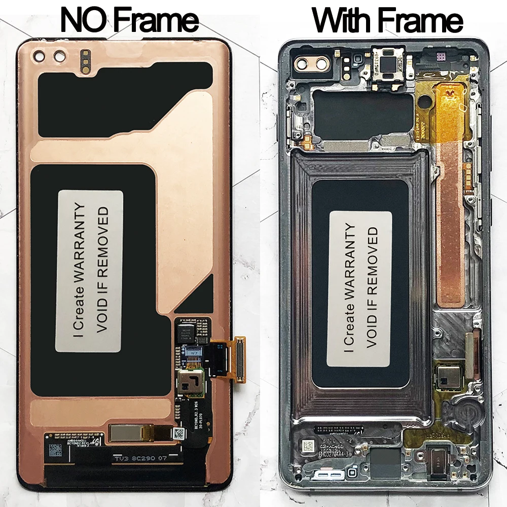Ｚ  S10 ÷ LCD S10 + G9750 G975F  AMOLED ÷ ġ  ũ Ÿ  ü , 6.4 ġ