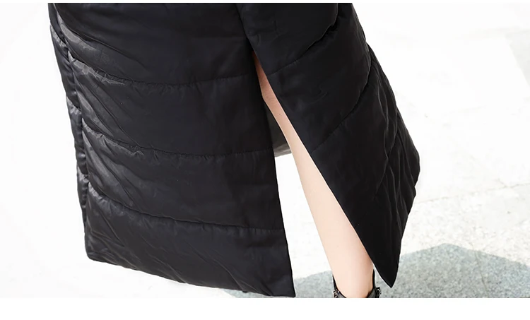 Черный пуховик из хлопка размера плюс винтажная одежда с высокой талией Осень Зима повседневные длинные юбки макси Женская юбка женская уличная одежда