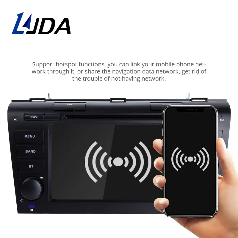 LJDA Android 9,0 автомобильный dvd-плеер для Mazda 3 2004 2005 2006-2009 Мультимедиа gps Навигация стерео 2 Din автомагнитола DSP 4G+ 64G ips