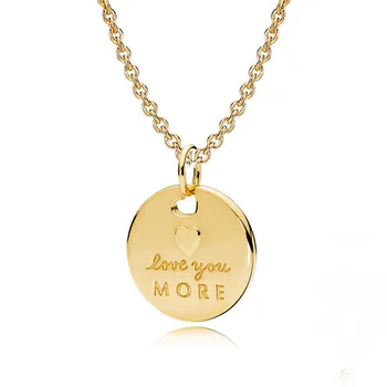 

Baofu New 925 Sterling Silver Shine Love You More Personality Declaration Necklace Gifts Beautiful Jewelry For Original Women