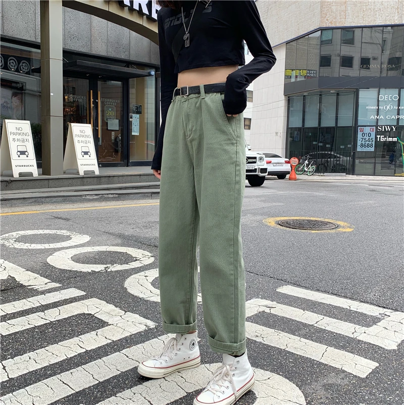 Denim Pants Women High Waist Harem Pants Loose Jeans Plus Size Trousers Women Casual Streetwear Pantalon Femme