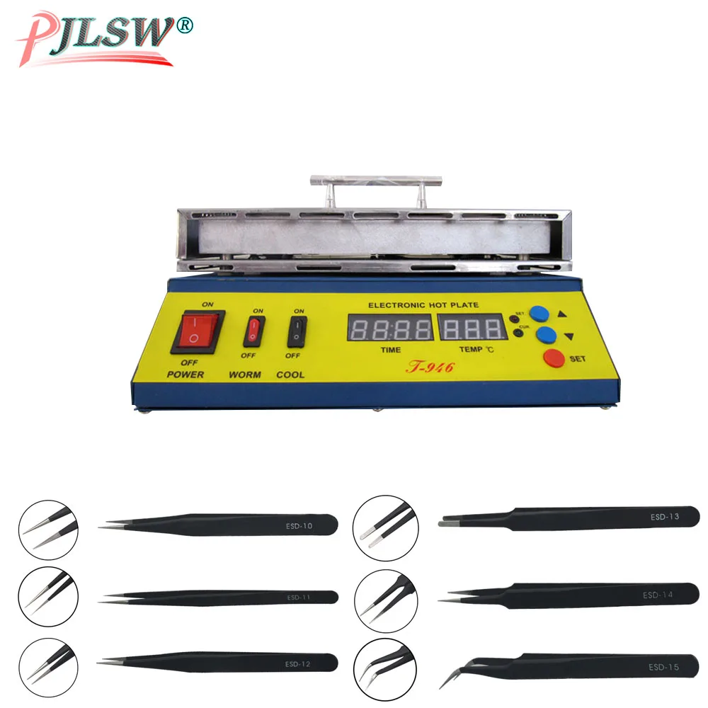  PUHUI 220V T-946 mikrocomputersteuerung Heizung Platte Heißer Platte PCB Vorwärmer Vorwärmen 180mm 