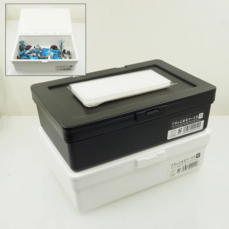Scatola Di Raccolta In Plastica Nera/Bianca Made In Japan Per Tamiya Mini 4Wd Racing Car/Car Box Scala 1/32