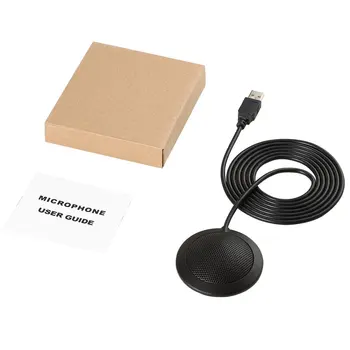 

AK-1 Wired USB Desktop Microphone Plug & Play Omni-Directional Stereo Microphone for Computer Gaming with Extra-long Distance