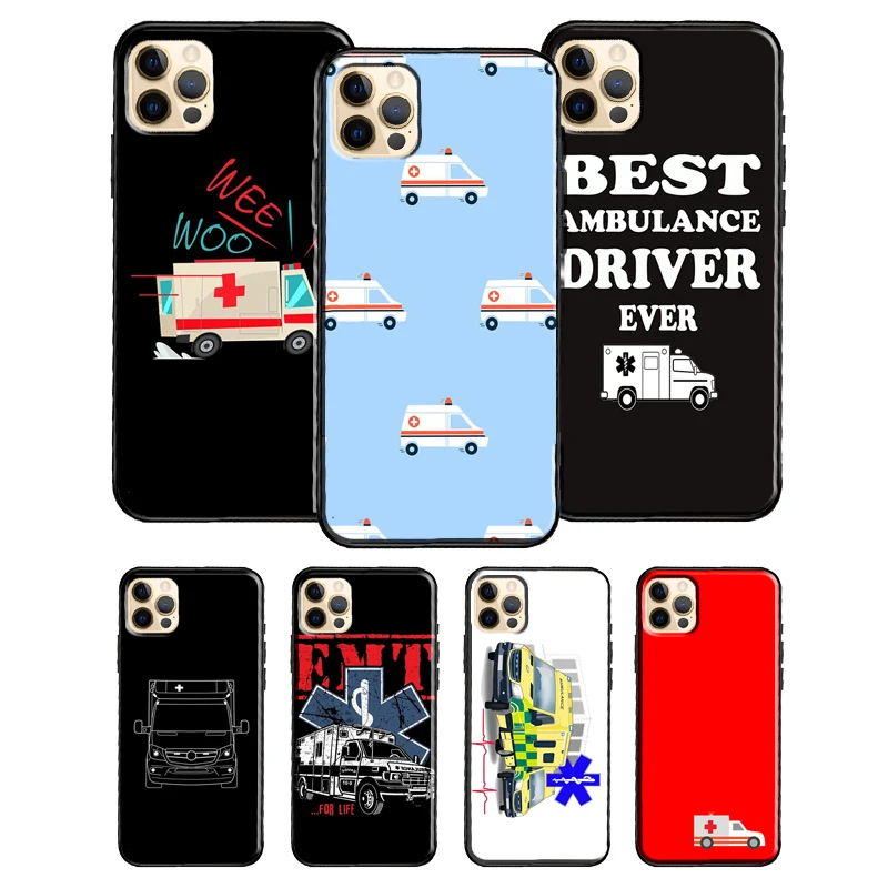 Чехол для телефона с изображением машины скорой помощи EMT EMS iPhone 13 12 Pro Max Mini чехол 11
