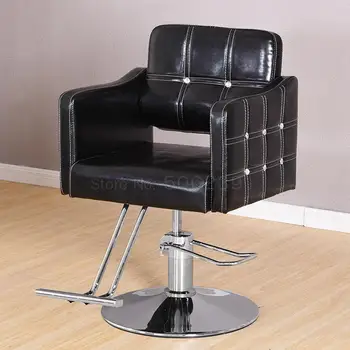 

Barbershop Chair Hair Salon Hair Lifting Rotating Adjusting Chair Simple Haircut Salon Chair Factory Direct