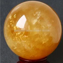 YM 327 натуральный цитрин Кальцит кварц с украшением в виде кристаллов насадка шар исцеляющий драгоценный камень 60 мм