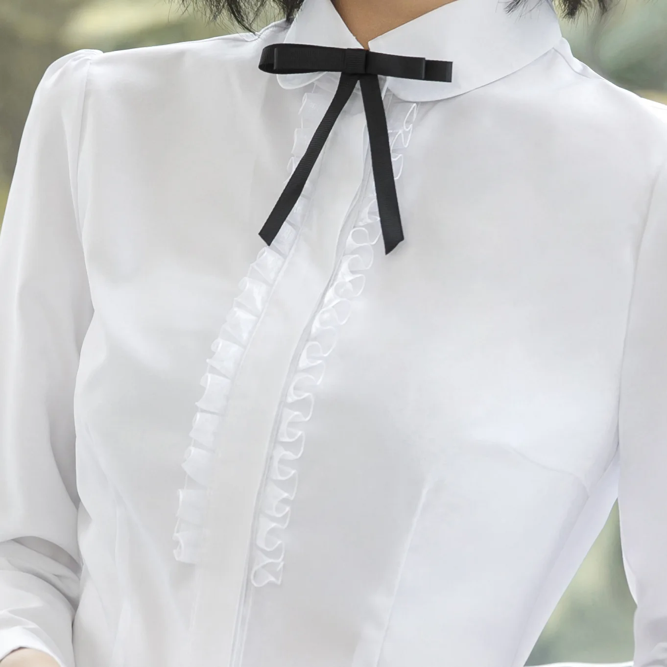 

Autumn Clothing White Shirt Women's 2019 New Style Business Long Sleeve Fashion Korean-style Elegant Ol Lace Shirt Women's Dress
