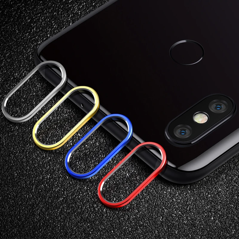 Защитная пленка для экрана камеры Xiaomi Mi 8 Mi8 стеклянная + металлическое кольцо