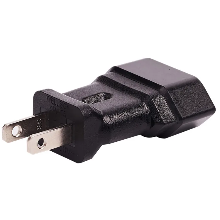 1-15P к ЕС США Мужской к Европе 2Pin Женский адаптер переменного тока, Nema 1-15P к ЕС 4,0 мм Женский Разъем переменного тока для европейских путешественников