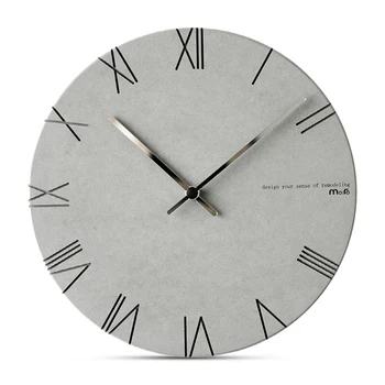 

Creative Large Wall Clock Vintage Gray Modern Design Unique Silent Wall Watches Living Room Novelty Simple Home Decor II50BGZ