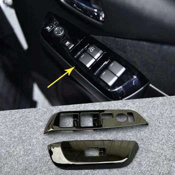 

For Nissan Dayz Accessories ABS Chrome Car Inner Door Armrest Window Lift Button Cover Trim Black Window Glass Switch Panel