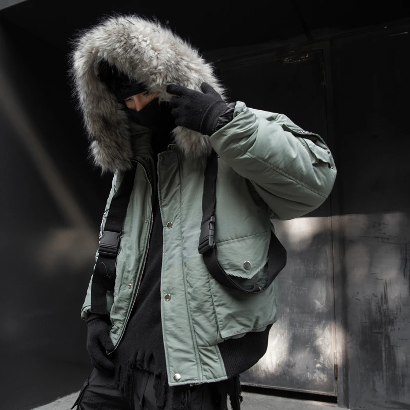 Зимние теплые Новые мужские модные хип-хоп толстые теплые меховые куртки пальто