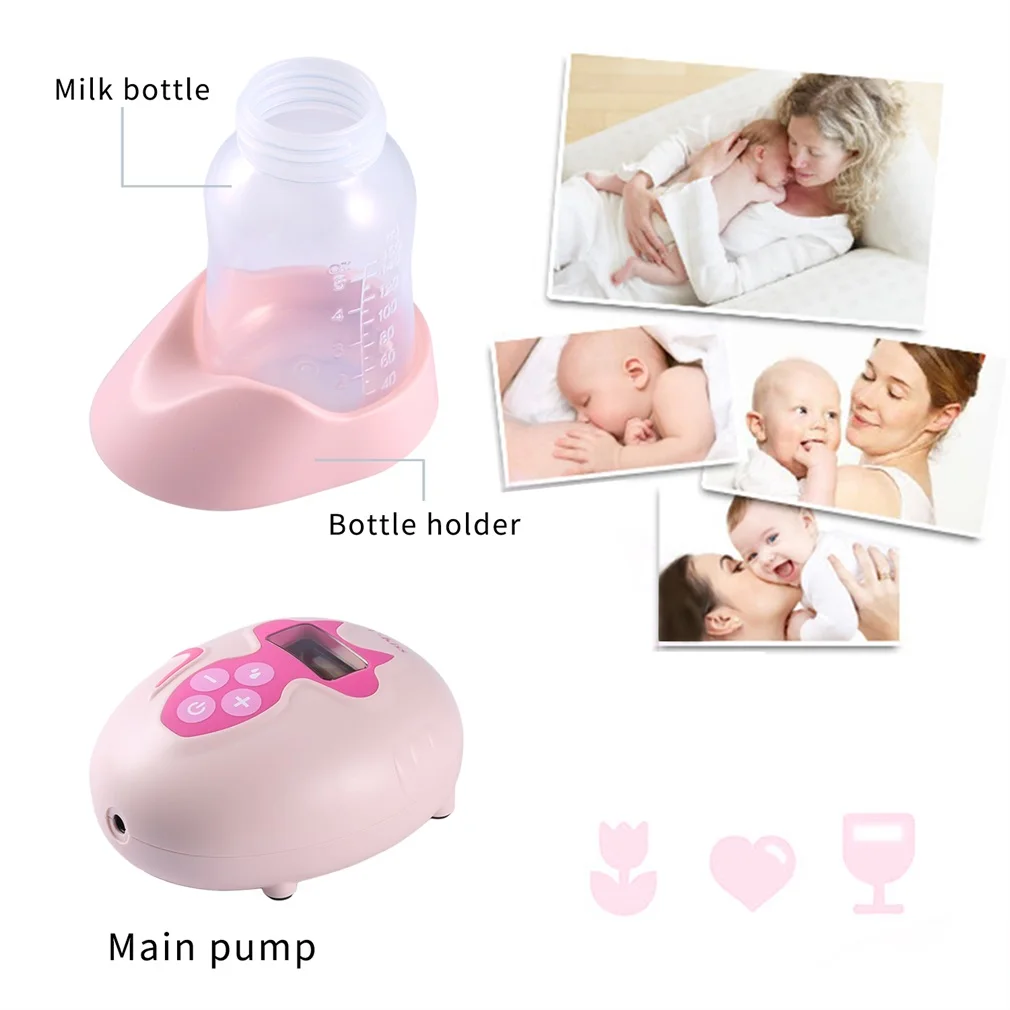 Portable Comfortable BPA Free Mute Single Electric Comfort Breast Pump with the Large LCD 9 Levels Adjustment