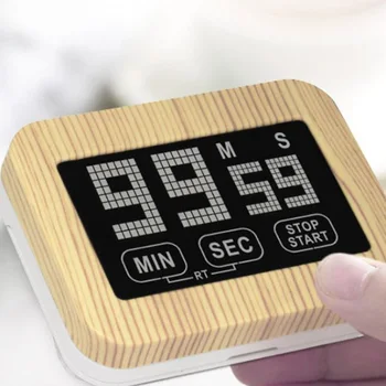 

Contact Screen Luminous Kitchen Timer LCD Display Magnetic with Stand Timer Luminous Loud Alarm Digital Study Timer