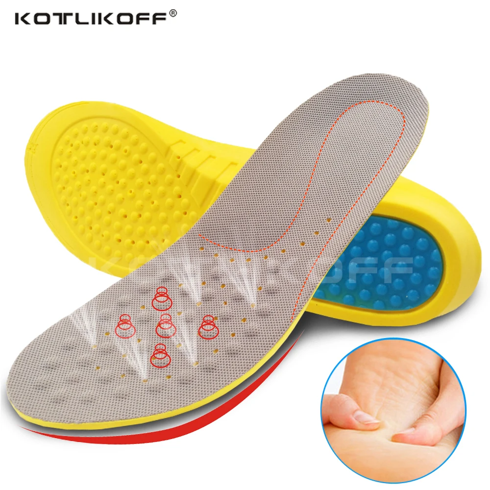 

PU Running Sports Insoles Arch Support Foot Care Deodorant Shock Absorption Sneaker Shoes Insert Pads Heel Spurs Mats Unisex