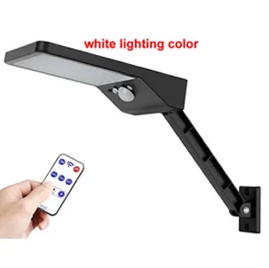 Цвет: желтый 48 LED Solar-Garden-Lights Wall-street-Lamp Outdoor remote control Waterroof Motion Sensor For Gard sot flood#e - Испускаемый цвет: Цвет: желтый