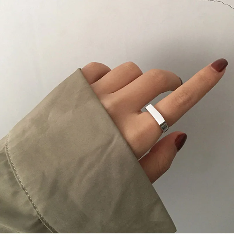 Foxanry Minimalist Silver Color Finger Rings Charm Women Girl Thai Silver Jewelry New Fashion Cross Twining Handmade Ring silver rings