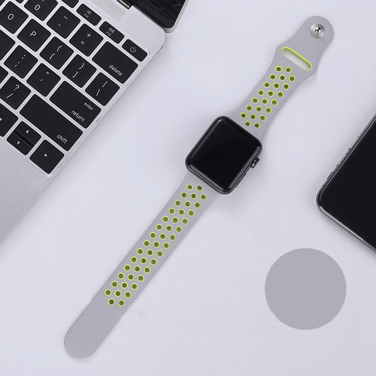 Силиконовый ремешок для apple watch 42 мм 38 мм correa iwatch 5 4 3 44 мм 40 мм спортивный браслет pulseira apple watch 5 4 аксессуары