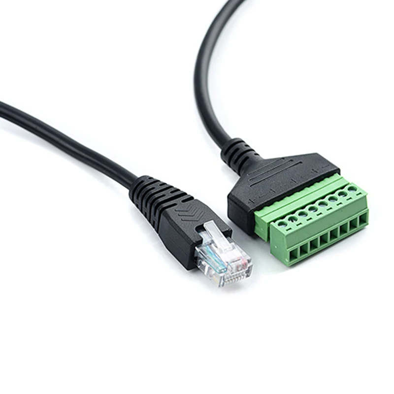 RJ45 Ethernet папа до 8 Pin AV Терминал Винтовой Адаптер Блок преобразователя Штекер кабель для камеры