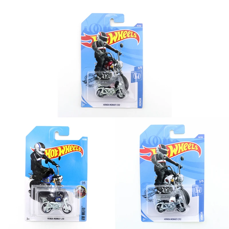 2020-10 HONDA MONKEY Z50 оригинальные горячие колеса Мини Сплав купе 1/64 металл литья под