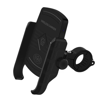 

15W Wireless Charger Motorcycle Phone Holder For Samsung S10 Fast Wireless Charger Stand For iPhone X 11 Xiaomi 9 Phone Bracket