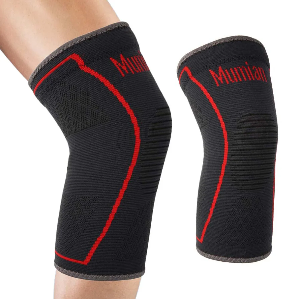 Elastic Compression Sports Leg Knee Support Brace Wrap Protector Leg Safety Pad Sleeve Patella Guard Knee Pad Bandage MUMIAN