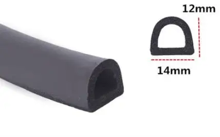 E/I Тип черная самоклеющаяся клейкая пенорезина Звукоизоляционная уплотнительная прокладка окно СКЭПТ лента для двери 2 м - Цвет: 10